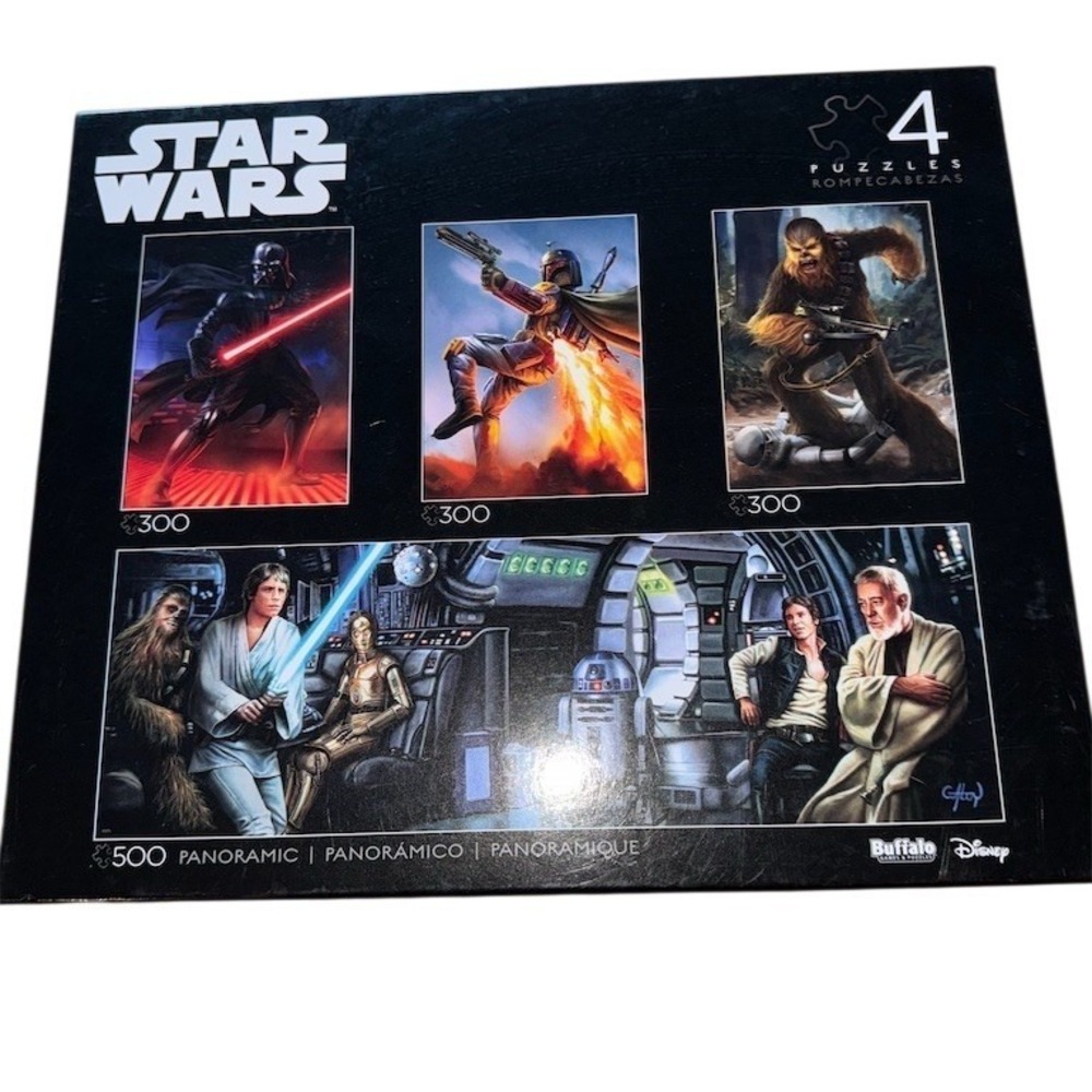 Buffalo Games Star Wars 4-in-1 Jigsaw‎ Puzzle Set 3x300pc + 500pc Panoramic